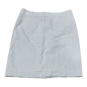Brooks Brothers 346 Blue Railroad Stripe Seer Sucker Pencil Skirt 12